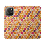 Retro Floral Flip Phone Case — Wallet Flip Case with Card Slots