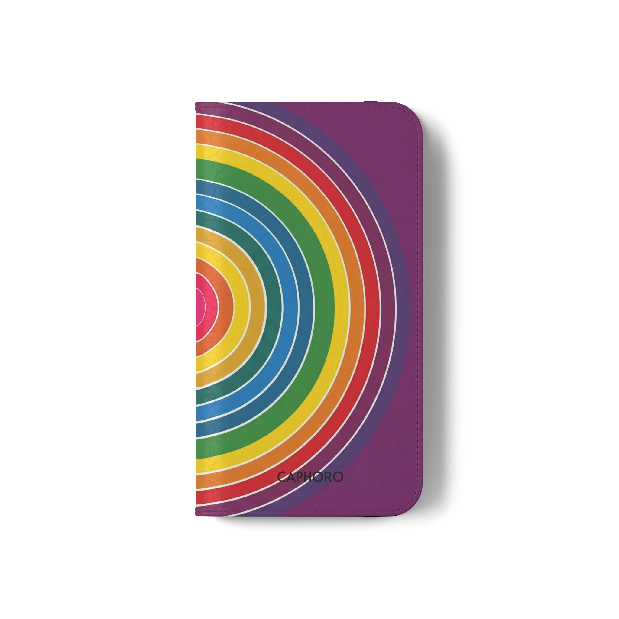 Flip Phone Case — Retro Rainbow Target Wallet Flip Case