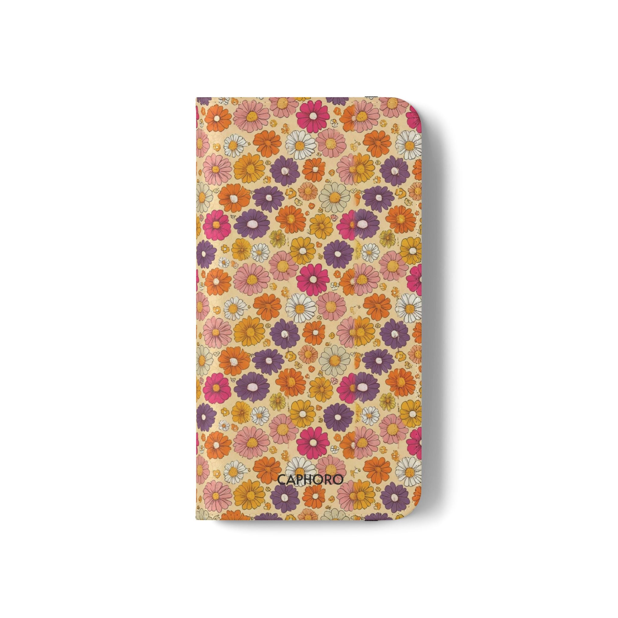 Retro Floral Flip Phone Case — Wallet Flip Case with Card Slots