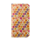 Retro Floral Flip Phone Case — Wallet Flip Case with Card Slots