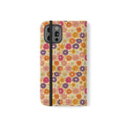 Retro Floral Flip Phone Case — Wallet Flip Case with Card Slots