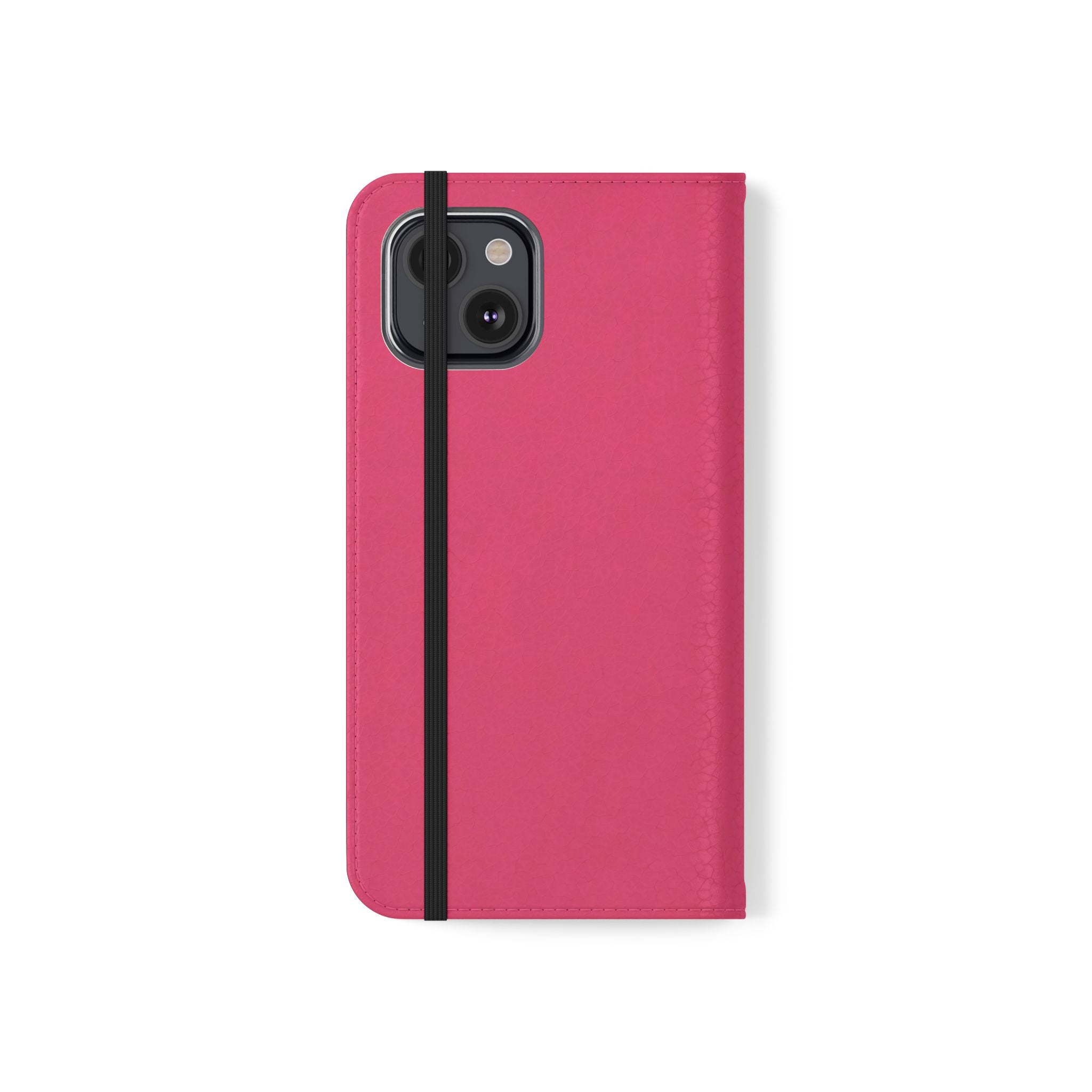 Pink Leather Flip Phone Case with Card Slots — Magnetic Wallet Cover