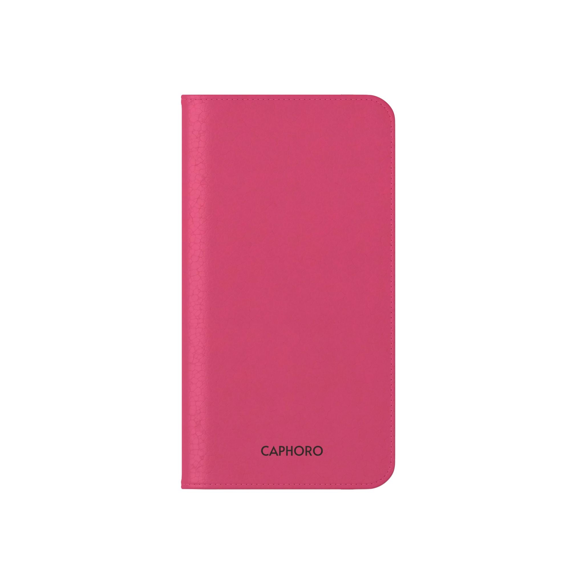 Pink Leather Flip Phone Case with Card Slots — Magnetic Wallet Cover