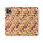 Retro Floral Flip Phone Case — Wallet Flip Case with Card Slots