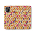 Retro Floral Flip Phone Case — Wallet Flip Case with Card Slots