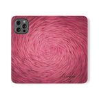 Pink Swirl Fur Flip Phone Case