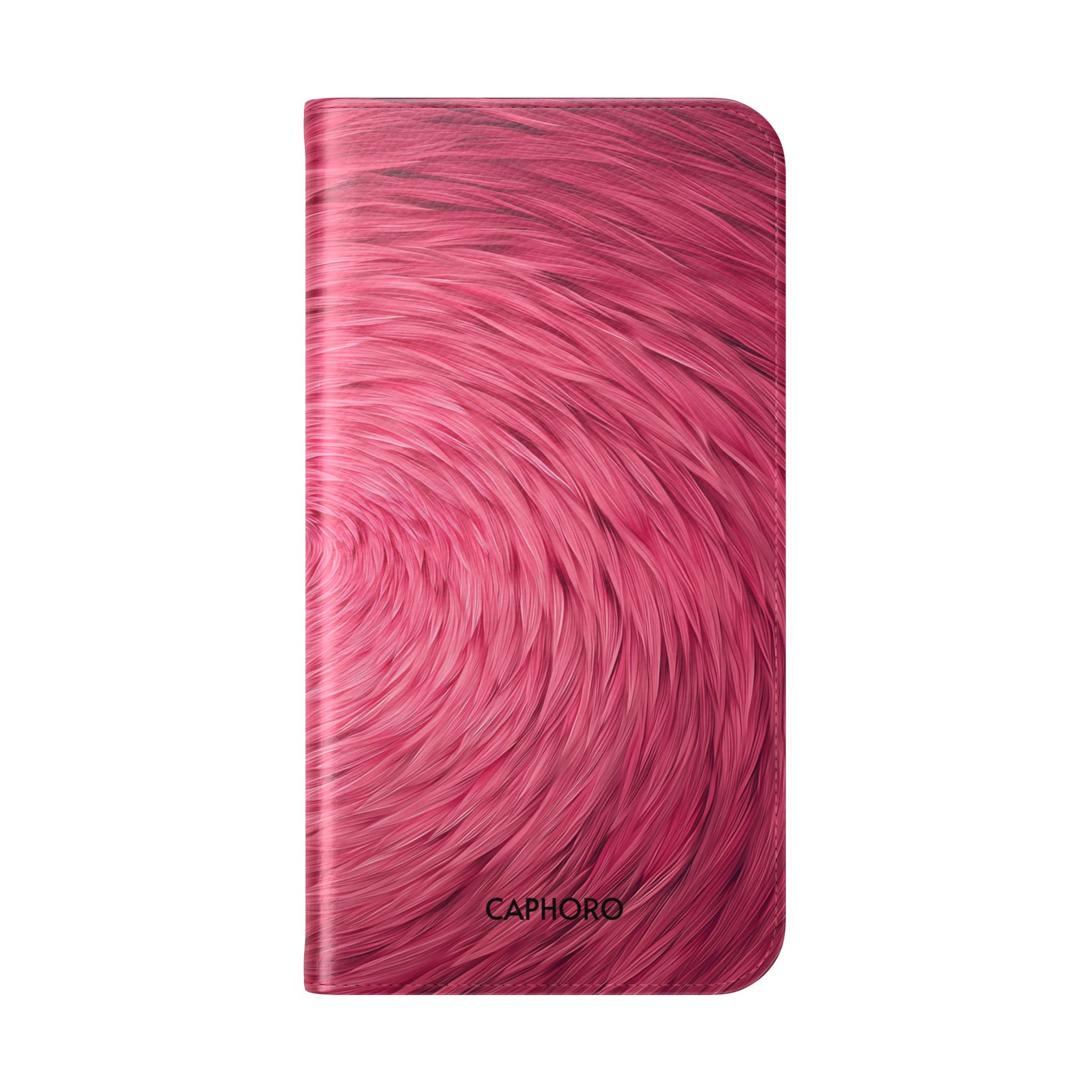 Pink Swirl Fur Flip Phone Case