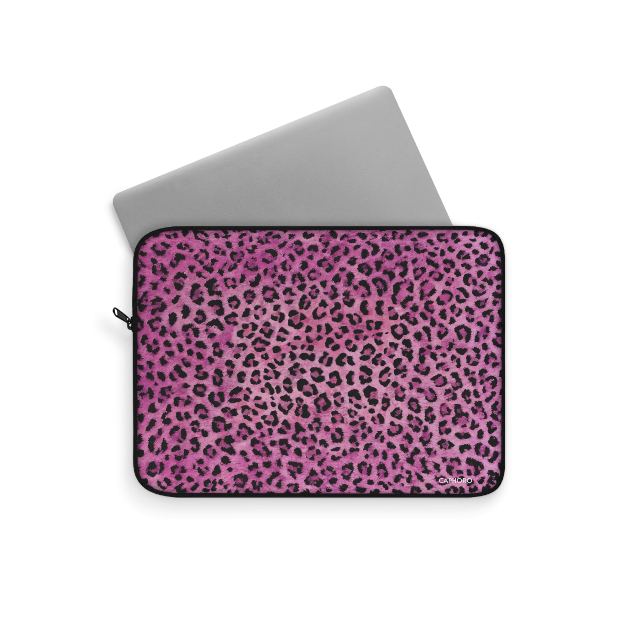 Pink Leopard Laptop Sleeve — Protective Animal Print Case for 13"-15" Laptops