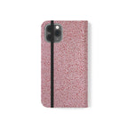 Pink Textured Leather Flip Phone Case – Card Slot Wallet Cover