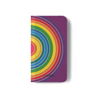 Flip Phone Case — Retro Rainbow Target Wallet Flip Case