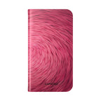 Pink Swirl Fur Flip Phone Case