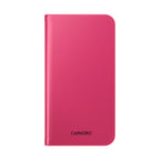 Pink Leather Flip Phone Case with Card Slots — Magnetic Wallet Cover
