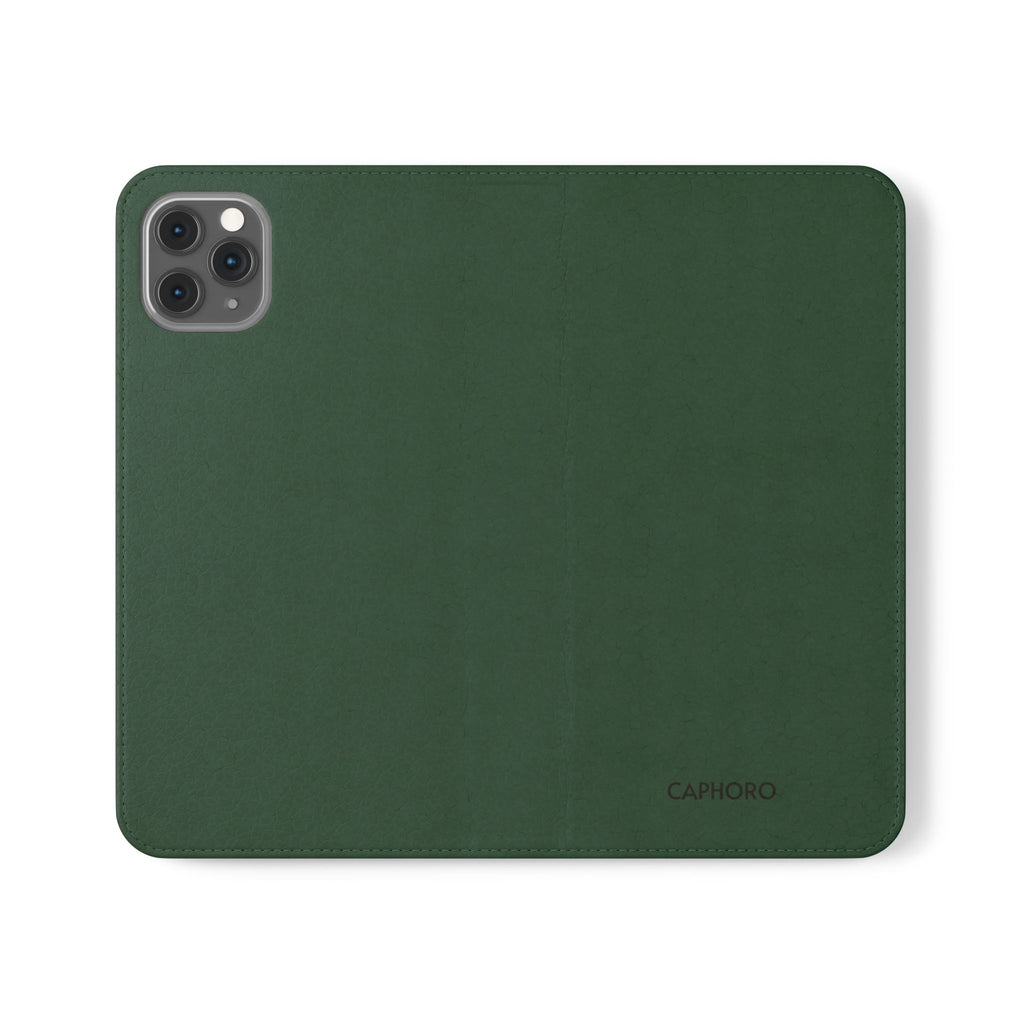 Leather Flip Phone Case with Card Slots — Slim Magnetic Wallet Cover