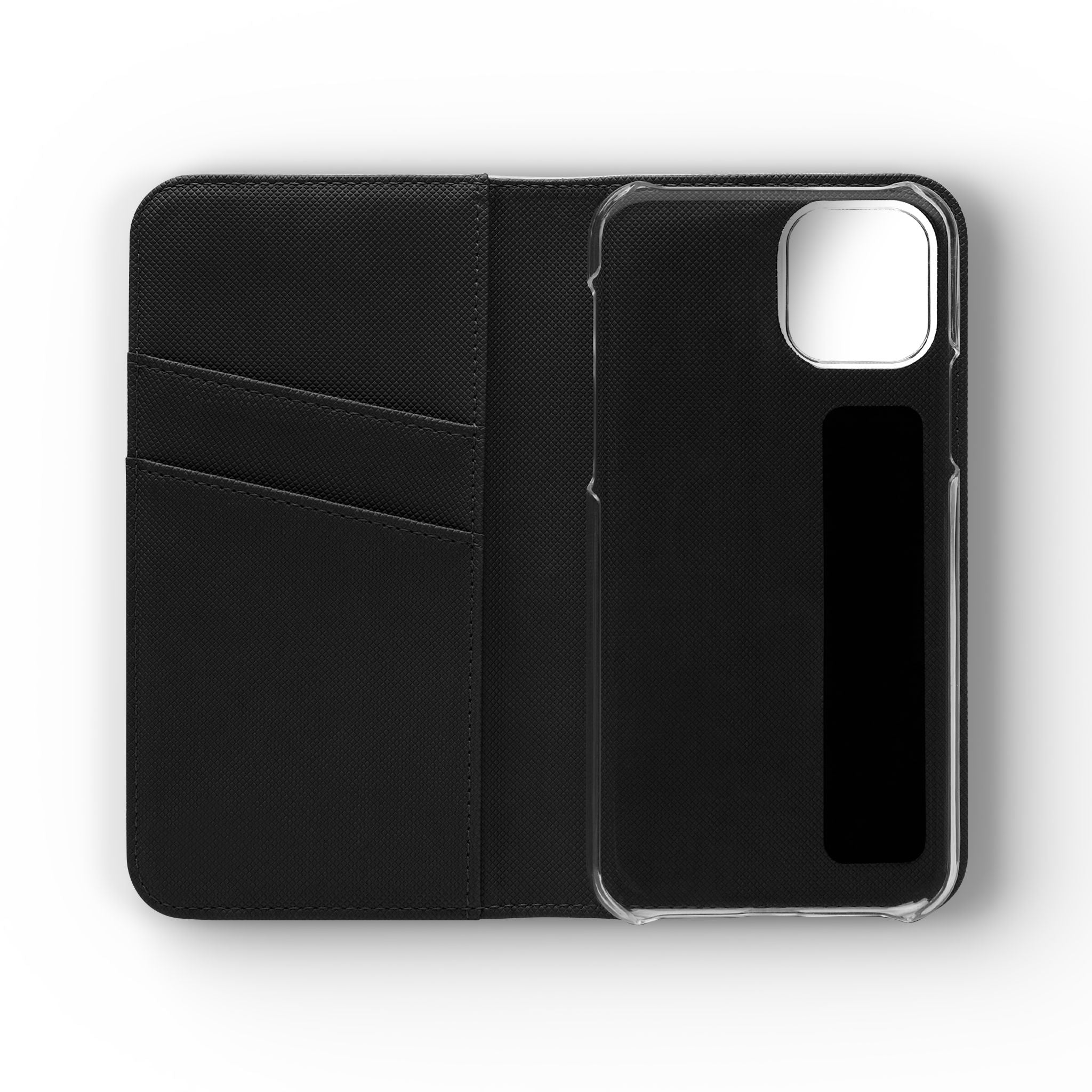 Leather Flip Phone Case with Card Slots — Magnetic Folio Wallet Case