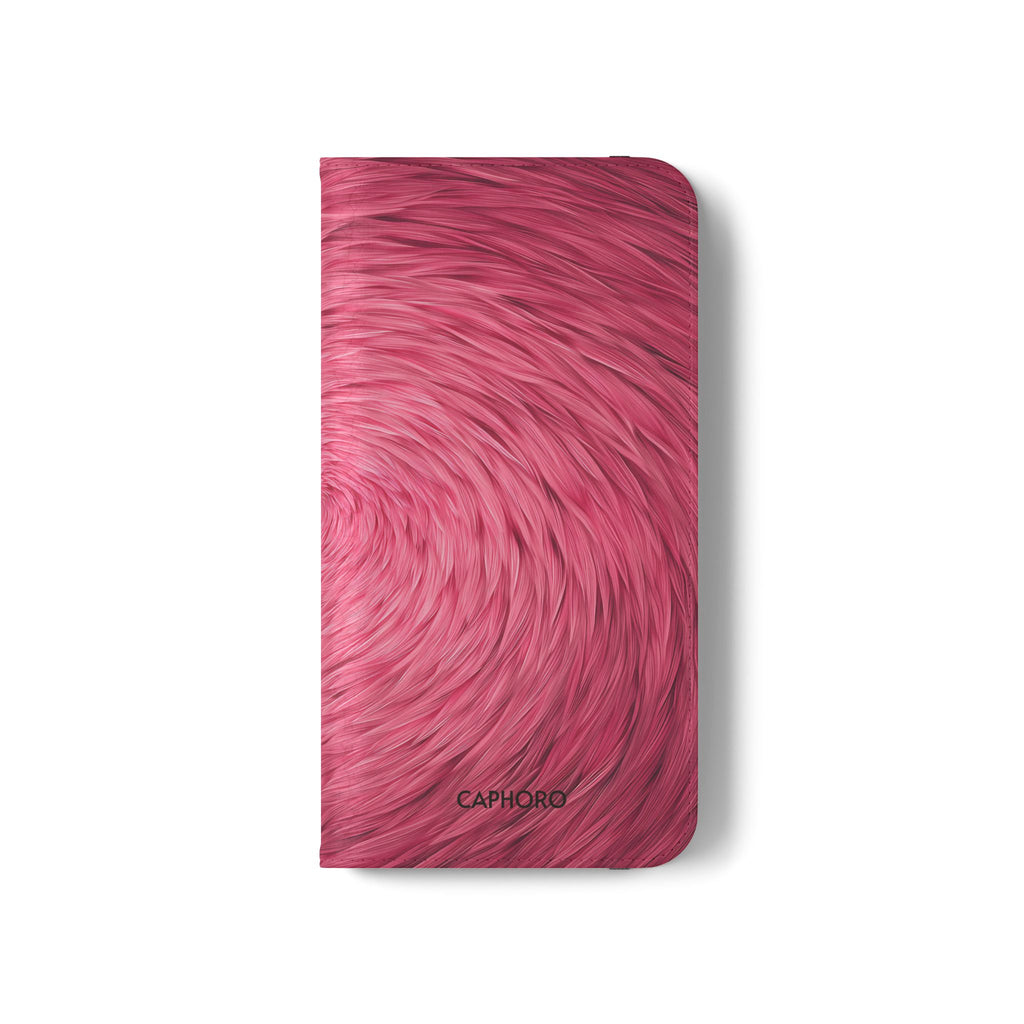 Pink Swirl Fur Flip Phone Case