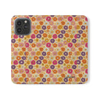 Retro Floral Flip Phone Case — Wallet Flip Case with Card Slots