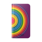 Flip Phone Case — Retro Rainbow Target Wallet Flip Case