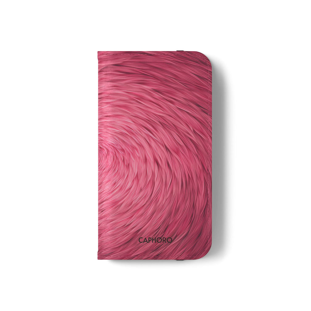 Pink Swirl Fur Flip Phone Case
