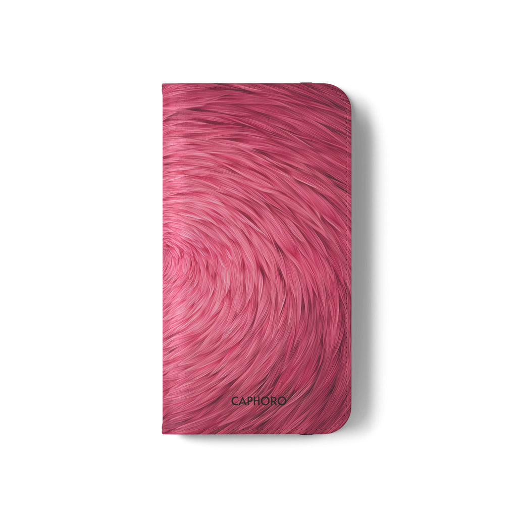 Pink Swirl Fur Flip Phone Case