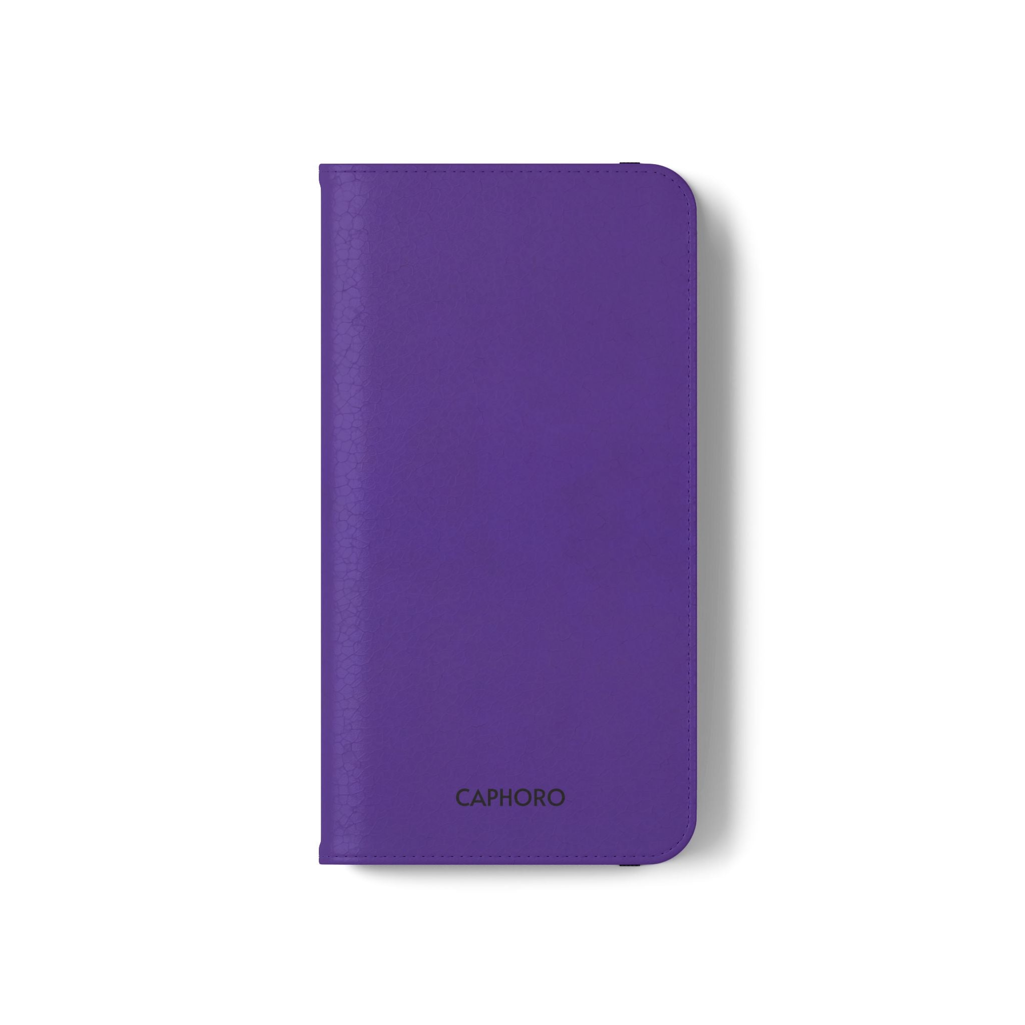 Purple Leather Flip Phone Case with Card Slots — Wallet Folio Case for iPhone