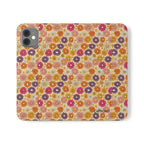 Retro Floral Flip Phone Case — Wallet Flip Case with Card Slots