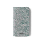 Marbled Teal Flip Phone Case — Textured Wallet Cover with Card Slots