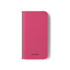 Pink Leather Flip Phone Case with Card Slots — Magnetic Wallet Cover