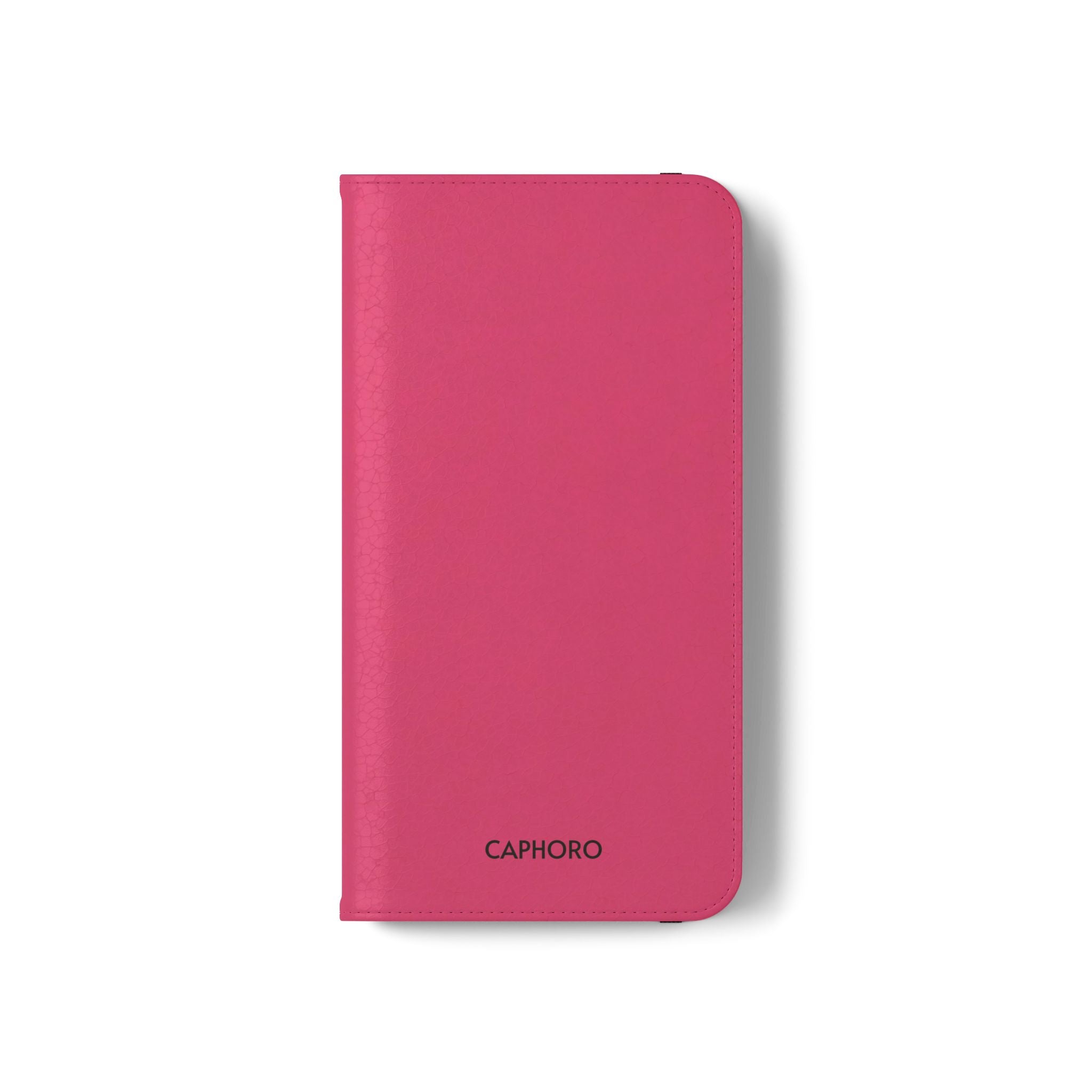 Pink Leather Flip Phone Case with Card Slots — Magnetic Wallet Cover
