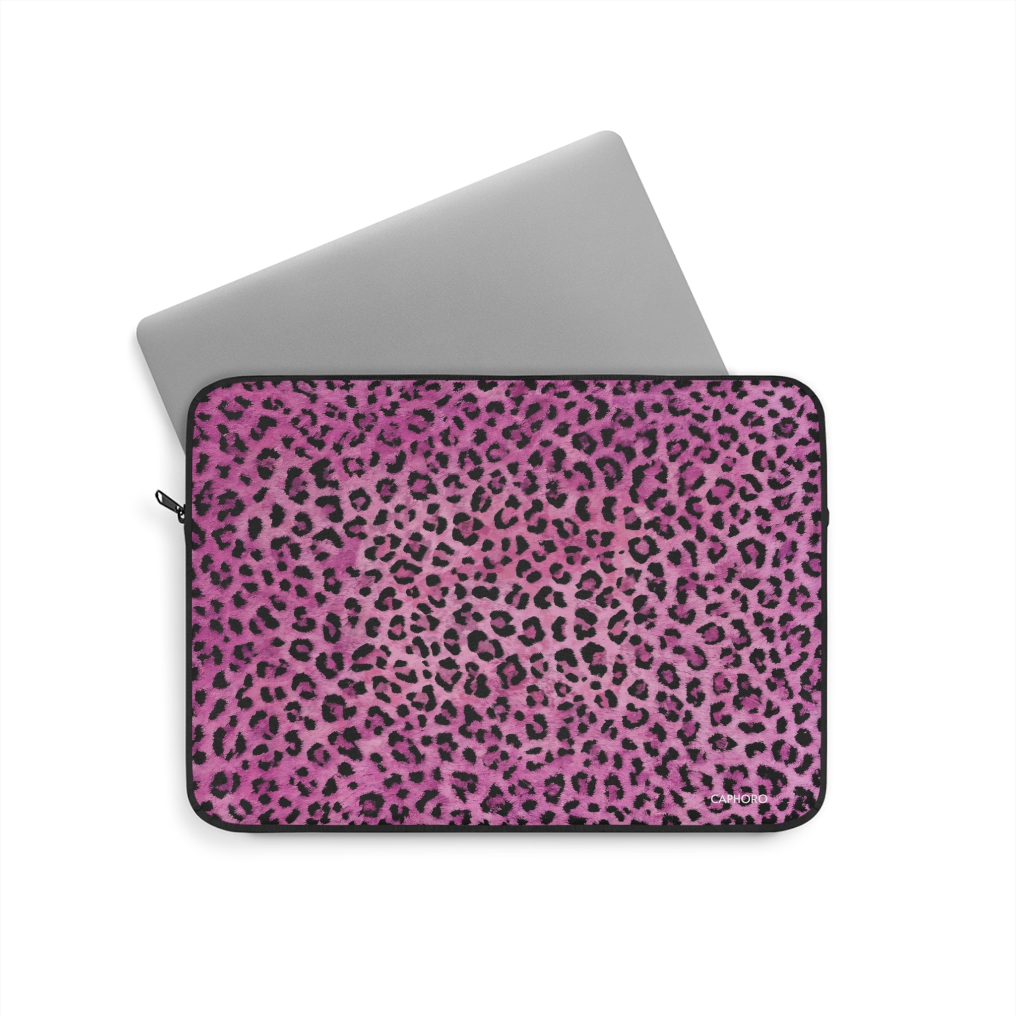 Pink Leopard Laptop Sleeve — Protective Animal Print Case for 13"-15" Laptops