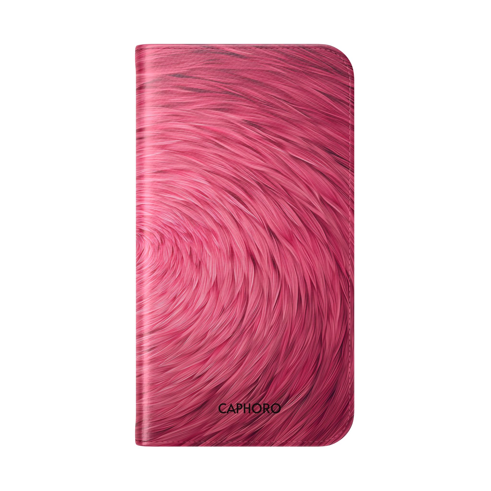 Pink Swirl Fur Flip Phone Case
