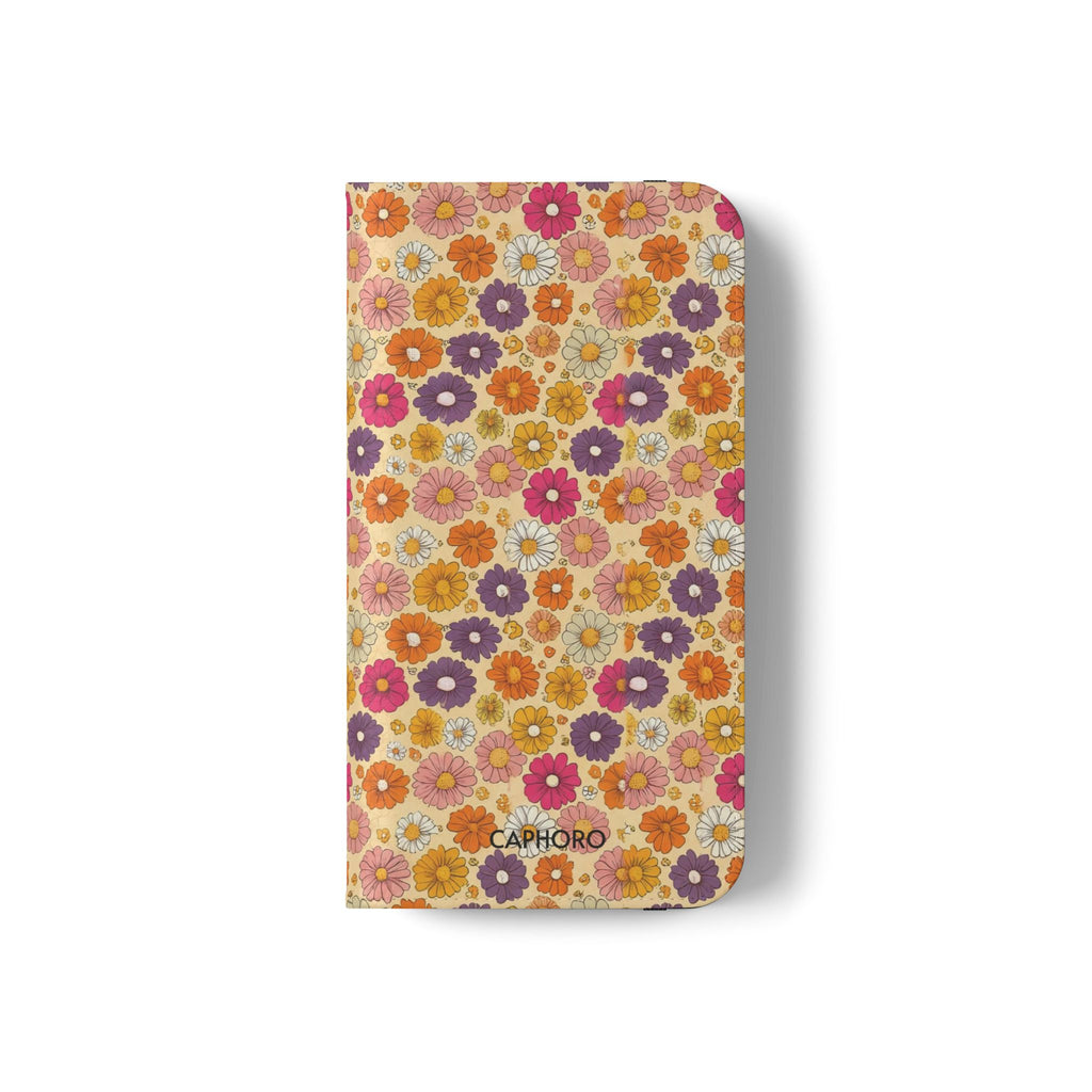 Retro Floral Flip Phone Case — Wallet Flip Case with Card Slots