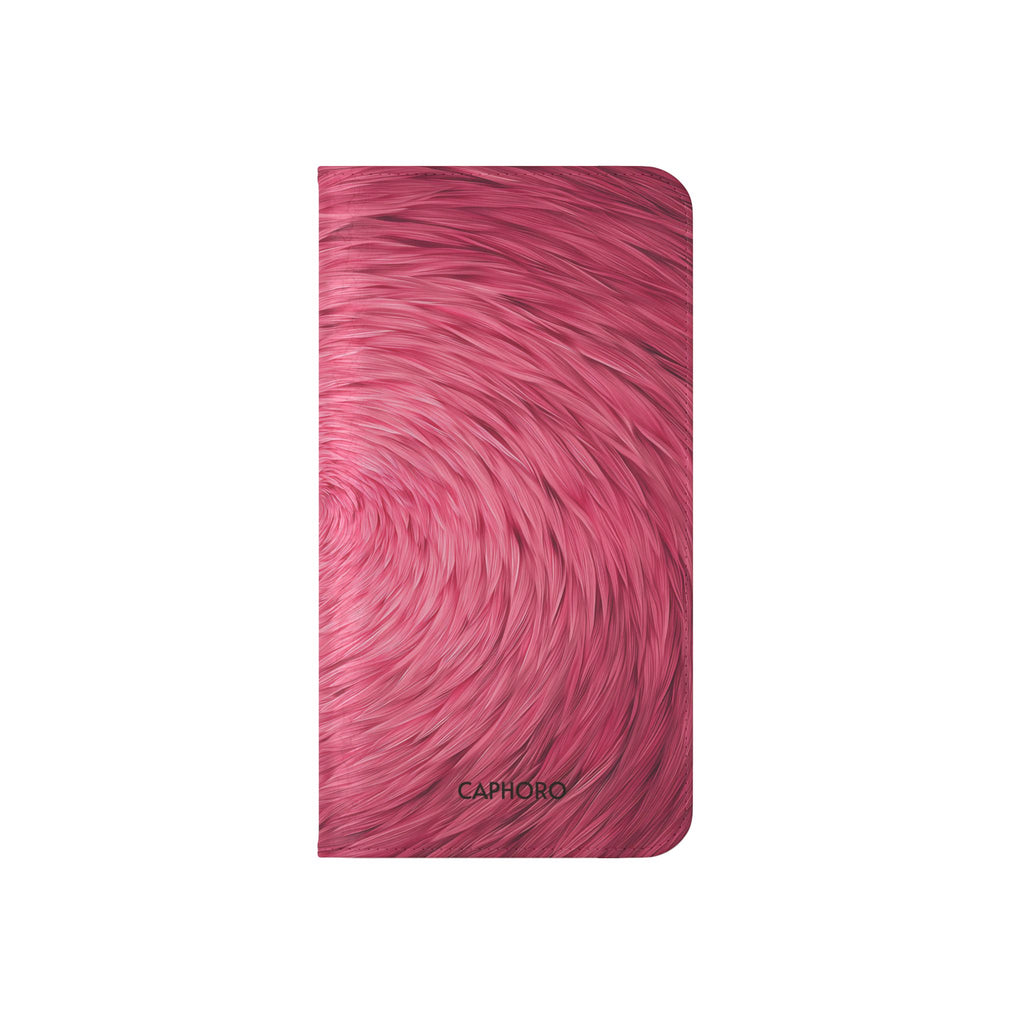 Pink Swirl Fur Flip Phone Case