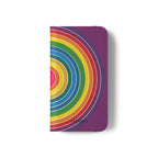 Flip Phone Case — Retro Rainbow Target Wallet Flip Case