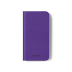 Purple Leather Flip Phone Case with Card Slots — Wallet Folio Case for iPhone