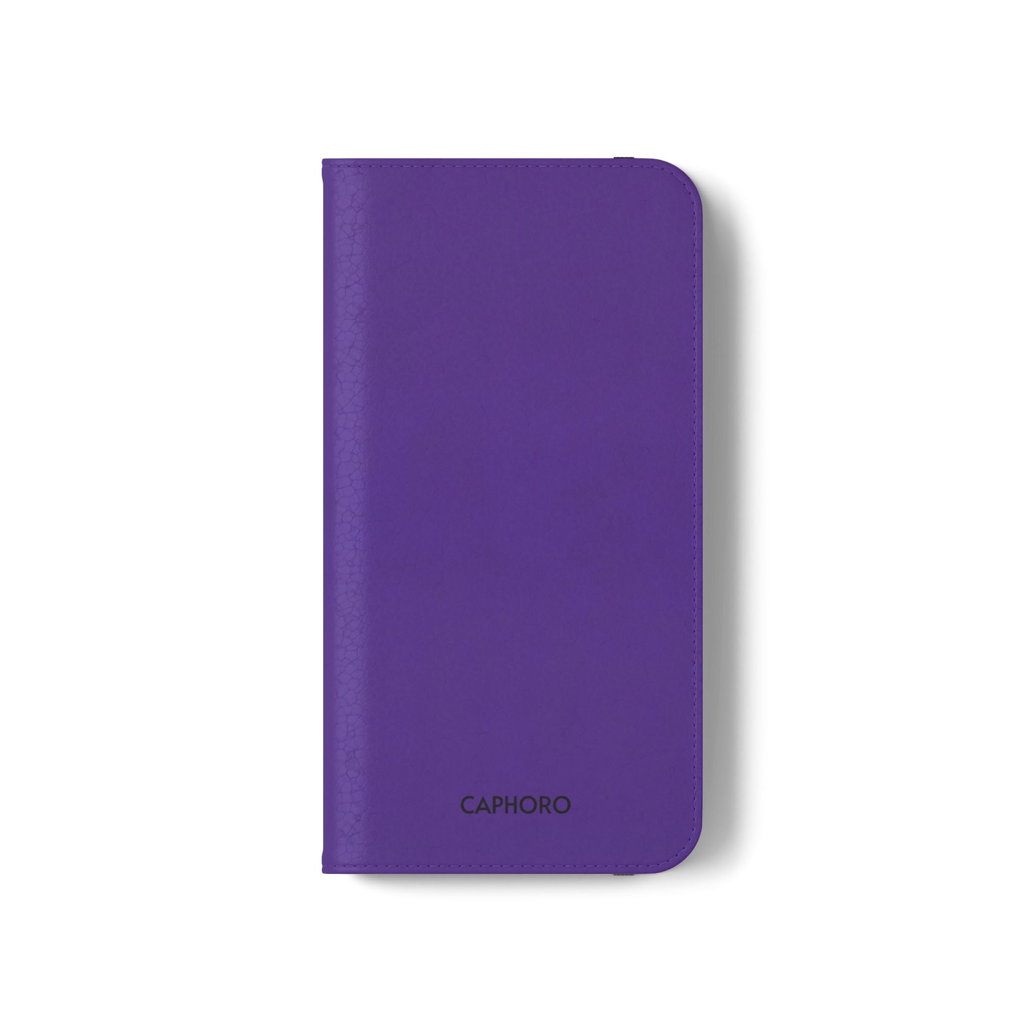 Purple Leather Flip Phone Case with Card Slots — Wallet Folio Case for iPhone