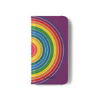 Flip Phone Case — Retro Rainbow Target Wallet Flip Case