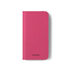Pink Leather Flip Phone Case with Card Slots — Magnetic Wallet Cover