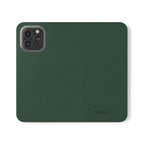 Leather Flip Phone Case with Card Slots — Slim Magnetic Wallet Cover