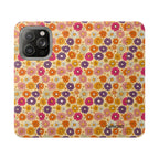 Retro Floral Flip Phone Case — Wallet Flip Case with Card Slots