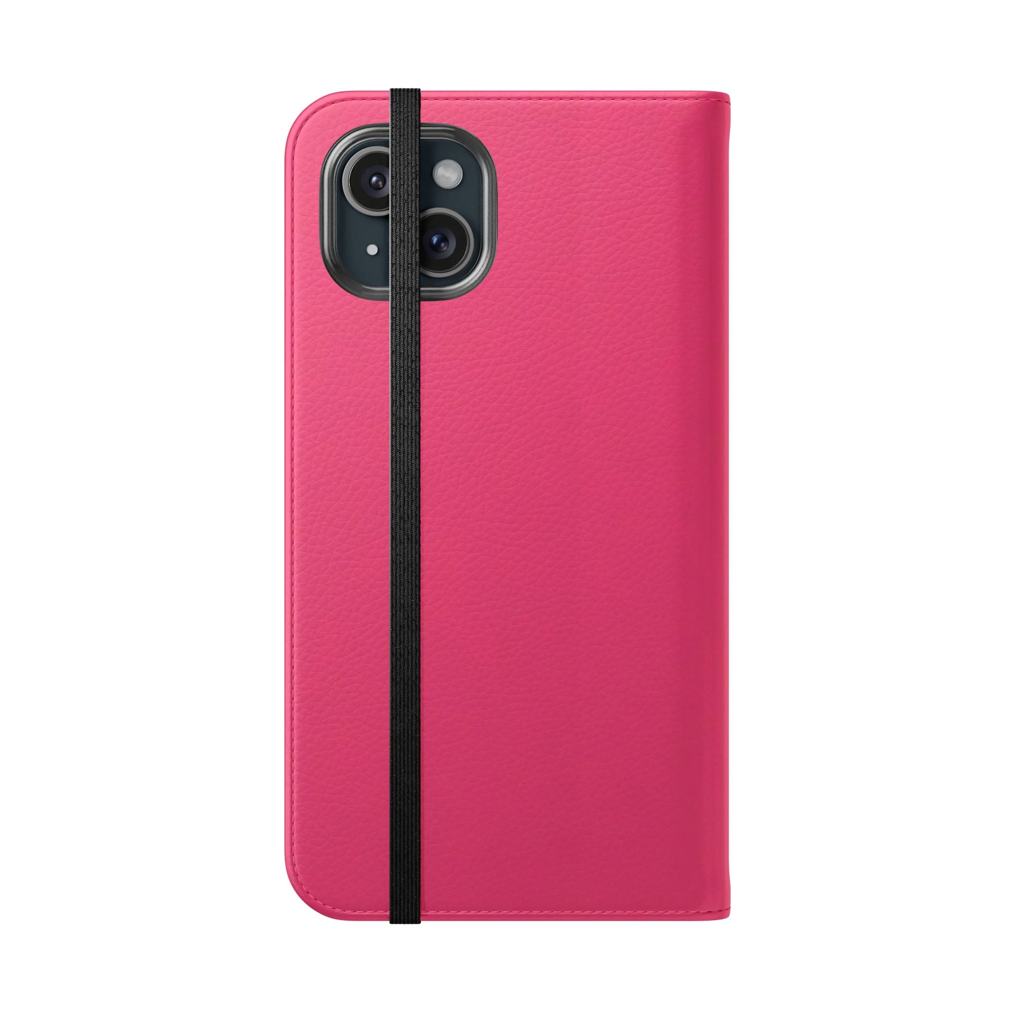 Pink Leather Flip Phone Case with Card Slots — Magnetic Wallet Cover