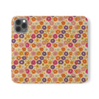 Retro Floral Flip Phone Case — Wallet Flip Case with Card Slots