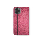 Pink Swirl Fur Flip Phone Case