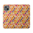 Retro Floral Flip Phone Case — Wallet Flip Case with Card Slots