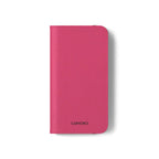 Pink Leather Flip Phone Case with Card Slots — Magnetic Wallet Cover