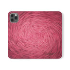 Pink Swirl Fur Flip Phone Case