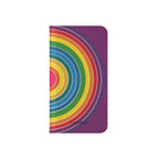 Flip Phone Case — Retro Rainbow Target Wallet Flip Case