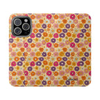 Retro Floral Flip Phone Case — Wallet Flip Case with Card Slots