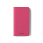 Pink Leather Flip Phone Case with Card Slots — Magnetic Wallet Cover
