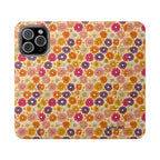 Retro Floral Flip Phone Case — Wallet Flip Case with Card Slots