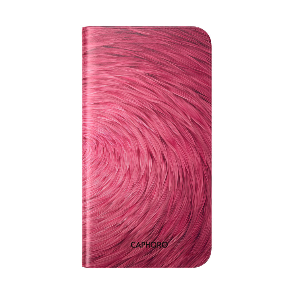 Pink Swirl Fur Flip Phone Case